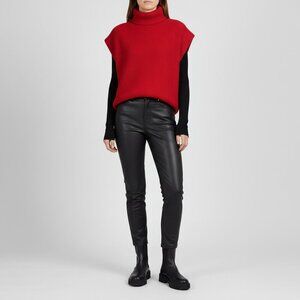 NWT LELIS Red Women's Chunky Knit Sweater Vest Size L